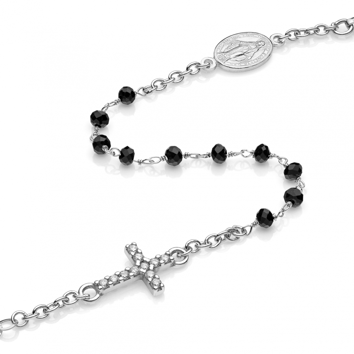 Bracciale Rigido Philip Jones Albero Della Vita, Placcato Argento Con Cristalli Zirconia Trasparenti, Ipoallergenico, Regalo In Sacchetto - 3