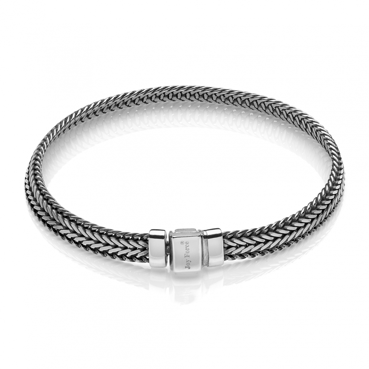 Men's Engraved Woven Bracelet with Clasp | Lisa Angel