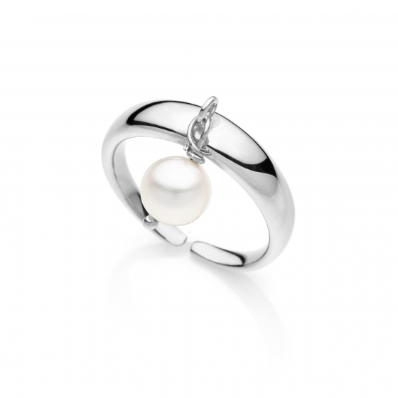 Anello con perla pendente outlet