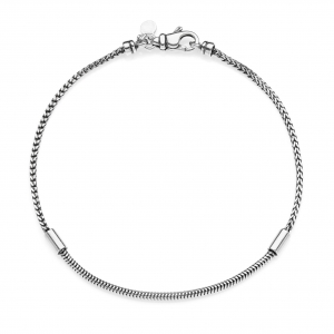 Silver bracelet with foxtail