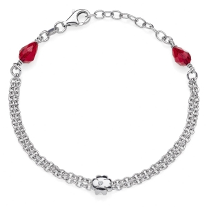 Bracciale in Argento con cristallo e zirconi