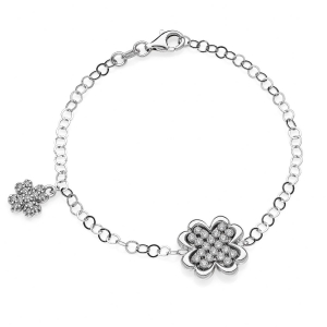 Bracciale in Argento con zirconi