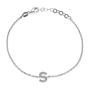Silver bracelet  with Cubic Zirconia