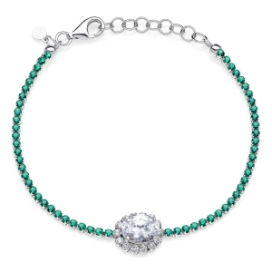 Bracciale in Argento con zirconi