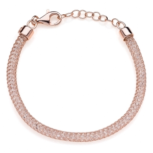 Bracciale in Argento con calza e cristalli