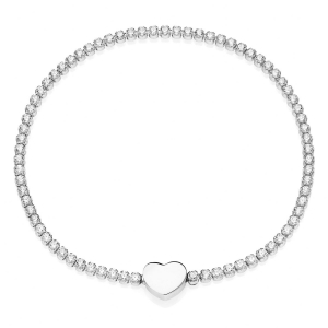 Silver bracelet  with Cubic Zirconia