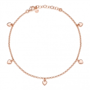 Silver anklet with pendants
