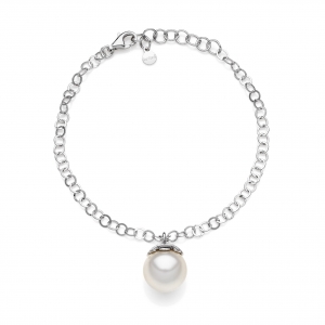 Bracciale in Argento con perla di cristallo