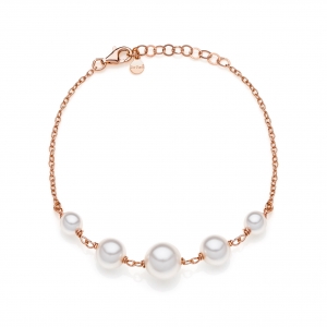 Bracciale in Argento con perle di cristallo