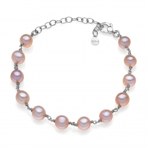 Bracciale in Argento con perle di fiume