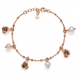 Bracciale in Argento con perle di fiume