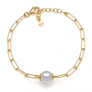 Bracciale in Argento con perle di cristallo