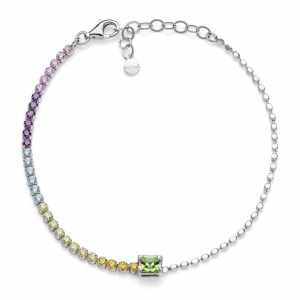Silver bracelet with Cubic Zirconia