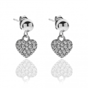 Silver earrings with Cubic Zirconia