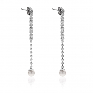 Orecchini in Argento con perle di cristallo