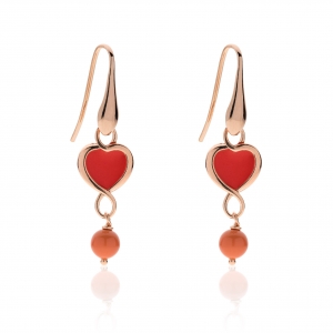 Silver earrings with pearls