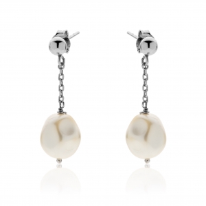 Orecchini in Argento con perle di cristallo