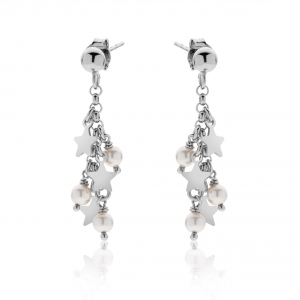 Orecchini in Argento con perle di cristallo