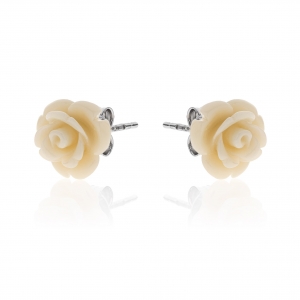 Orecchini in Argento con rosa