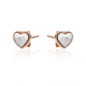 Silver earrings with crystals