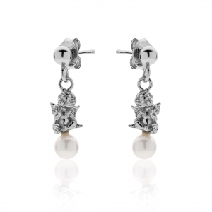 Orecchini in Argento con perle di cristallo
