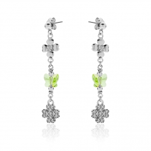 Silver earrings with Cubic Zirconia