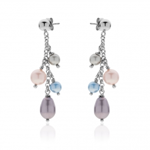 Orecchini in Argento con perle di cristallo