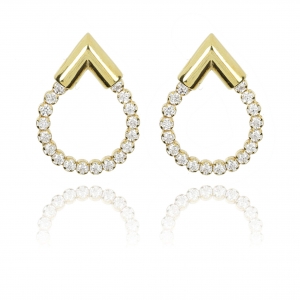 Silver earrings with Cubic Zirconia