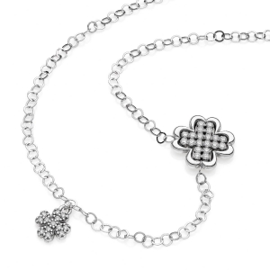 Silver necklace with Cubic Zirconia