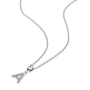 Silver necklace with Cubic Zirconia