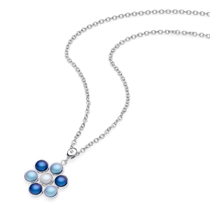 Collana in Argento con perle di cristallo e zirconi