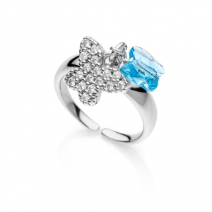 Anello in Argento con zirconi